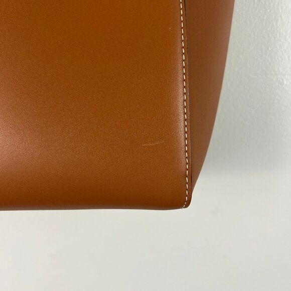 AALLYN Jordan Leather Bucket Bag -Cognac/Gold Hardware - Picture 16 of 16